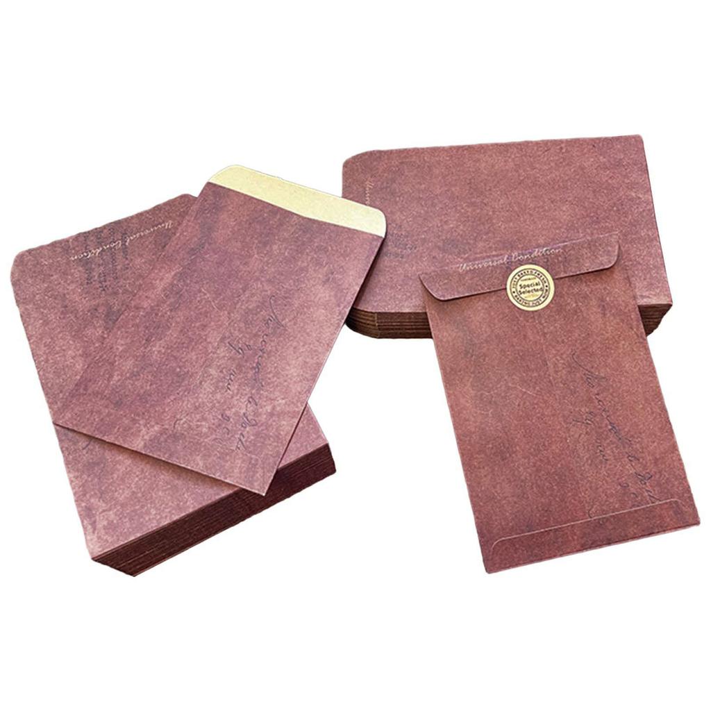 100 Pcs Old Design Paper Envelopes Kraft Papers Envelopes Aged Blank Envelopes for Greeting Cards Party Invitations