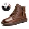 Fleece Leather Martin Boots for Women 2025 Winter New Thick-soled Versatile Short Boots for Women Casual Low-heeled Retro Boots for Women