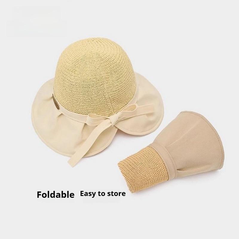 Large Brim Sun Hat, Bucket Hat, Women's Sun Hat, Face-slimming Foldable Sun Hat, Versatile Travel