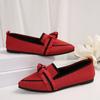 Leisure Flats Women Summer Casual Slip On Pointed Toe Fashion Shoes Women Solid Butterfly Knot Casual Platform Flats Plus Size