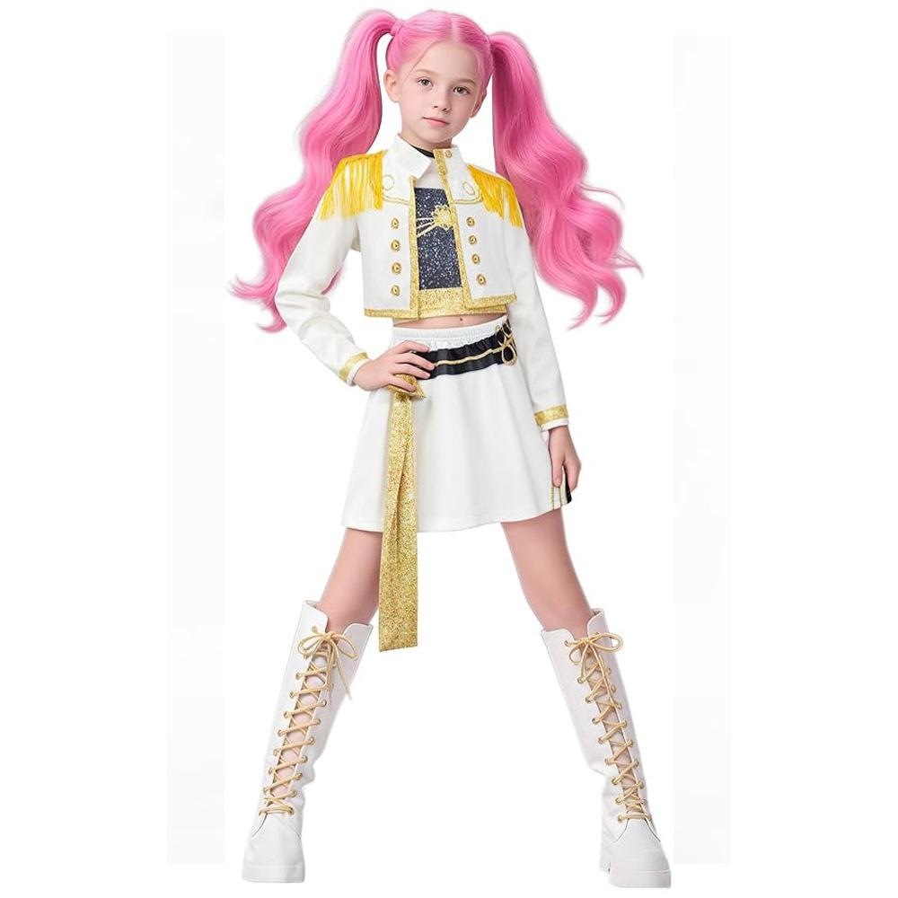 Girls K-POP Super Star Party Cosplay Costume Children Singer Rumi Mira Zoey School Stage Show Dress Up Outfit