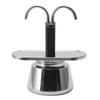 2 Cup 100ML Moka Pot Double Head Stainless Steel Mocha Coffee Pot Italian DIY Conduit Coffee Maker