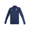 Dri-FIT France Strike Training Sportswear Embroidered Logo Slim Fit Long Sleeve Football Shirt Men Tops Blue DH6455-410