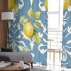 Lemon Leaf Patterns Sheer Curtains for Kids Bedroom Living Room Voile Window Curtains Tulle Drapes