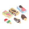 1Set 1:12 Dollhouse Mini Rainbow Ice Cream Chocolate W/Packaging Box Decor Toy