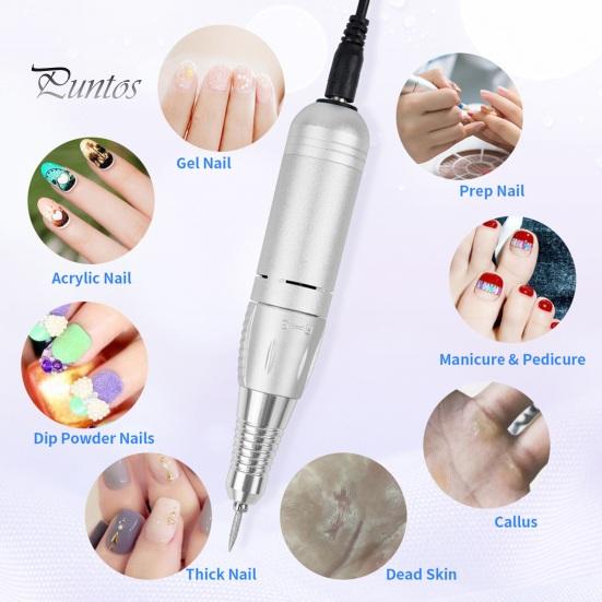 Electric Nail Polishing Machine High Speed Nail Polisher with 6 Grinding Heads for Versatile Nail Care