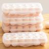 1Pc 12/18 Grid Egg Storage Box With Lid Kitchen Refrigerator Egg Box Egg Drop Rack Household Fridge Egg Organizer Egg Tray