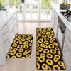 Sunflower Spring Floral Kitchen Mat & Doormat Set - Two Pieces