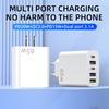 European and American Multi-port Mobile Phone Charger Fast Charging Head 3usb+2C British Five-port Charging Head Suitable for Apple