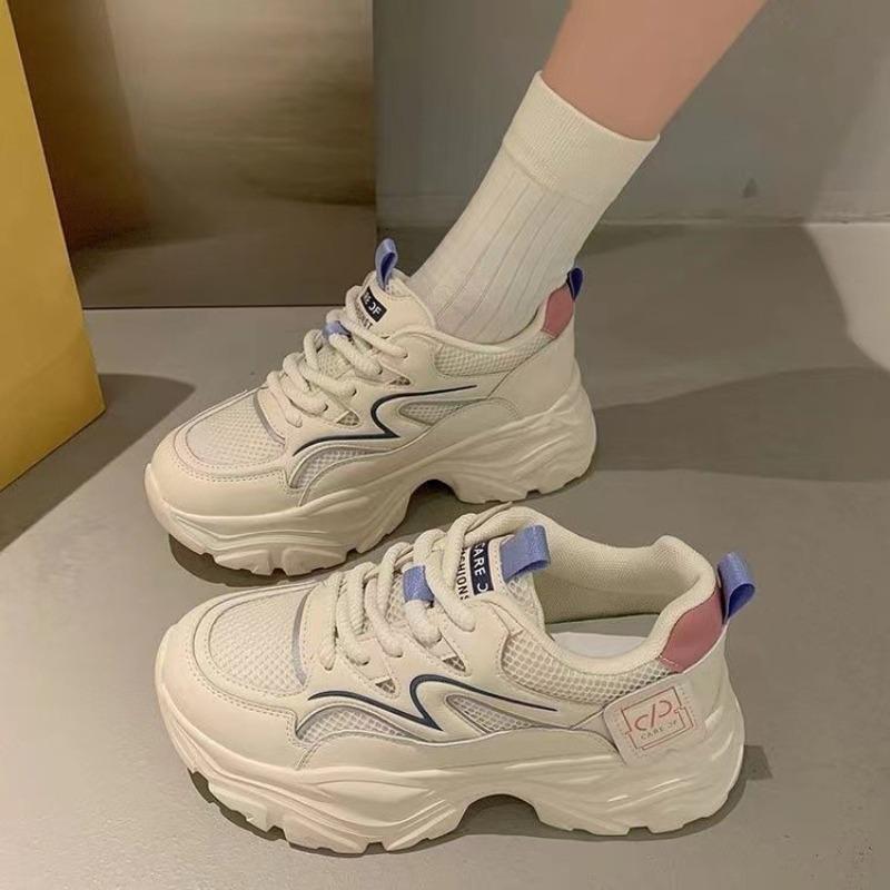 Fashion Trendy Dad Shoes for Women 2024 New Thick Sole Height Increasing Versatile Breathable Casual Sports Shoes Zapatillas De Deporte