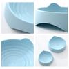 Solid Color Cat Bowl Plastic Pet Supplies Practical Kitten Food Container