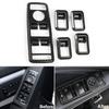 5Pcs/Set Carbon Fiber Look Window Lift Switch Button Frame Sticker Fit for Mercedes-Benz A/B/C/E Class /CLA/GLA/GLE/ML/GLK