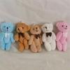 Mini Joint Bear Stuffed Plush Toys Small Pendant Cute Flexible Limbs Bear Toy Kids Gifts 8CM