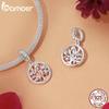 Bamoer Rose Gold Tree of Life Love Hreat Charm Beads for Women Jewelry Making 925 Sterling Silver Charm for Original Bracelet