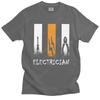 Proud Electrician T Shirt Pre-shrunk Cotton Tshirt Handsome Tee Short Sleeves Lineman Engineer Gift T-shirt Slim Fit Clothing