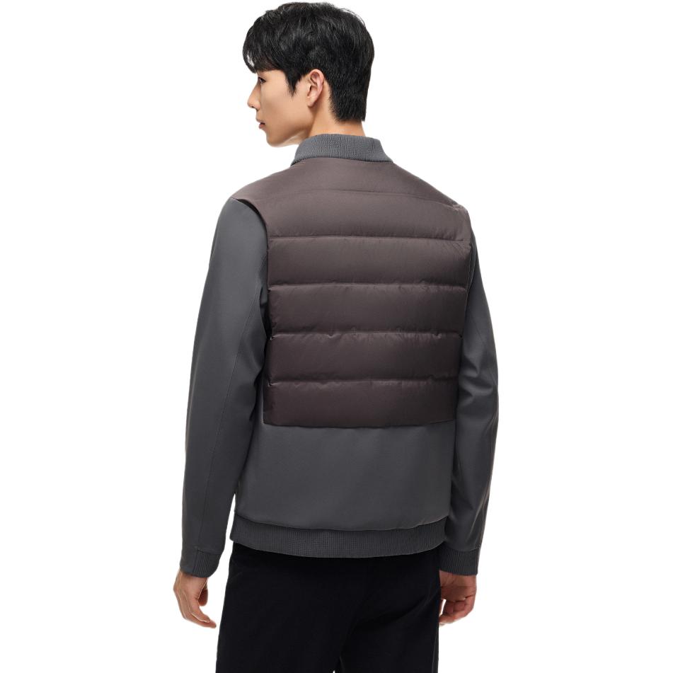 Anta Champion All-Weather Series Comfortable Warm Stand Collar Simple Down Jacket Men Outerwear Wind-Speed-Gray 152510615-5