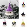 Halloween Ghost Pendant Handmade Crochet Doll Exquisite Home Decor Ghost Plush Doll for