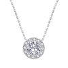 Moissanite Single Diamond Silver Moissanite Pendant Hypoallergenic To White Gold Adjustable Gift Box Birthday Length 45cm 5cm Adjuster [KRKC] Women's