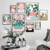 Boho Poster Botanical Bathroom Kitchen Sink Canvas Painting Tropical Indoor Plants Art Print Nordic Wall Picture For Home Decor No Frame
