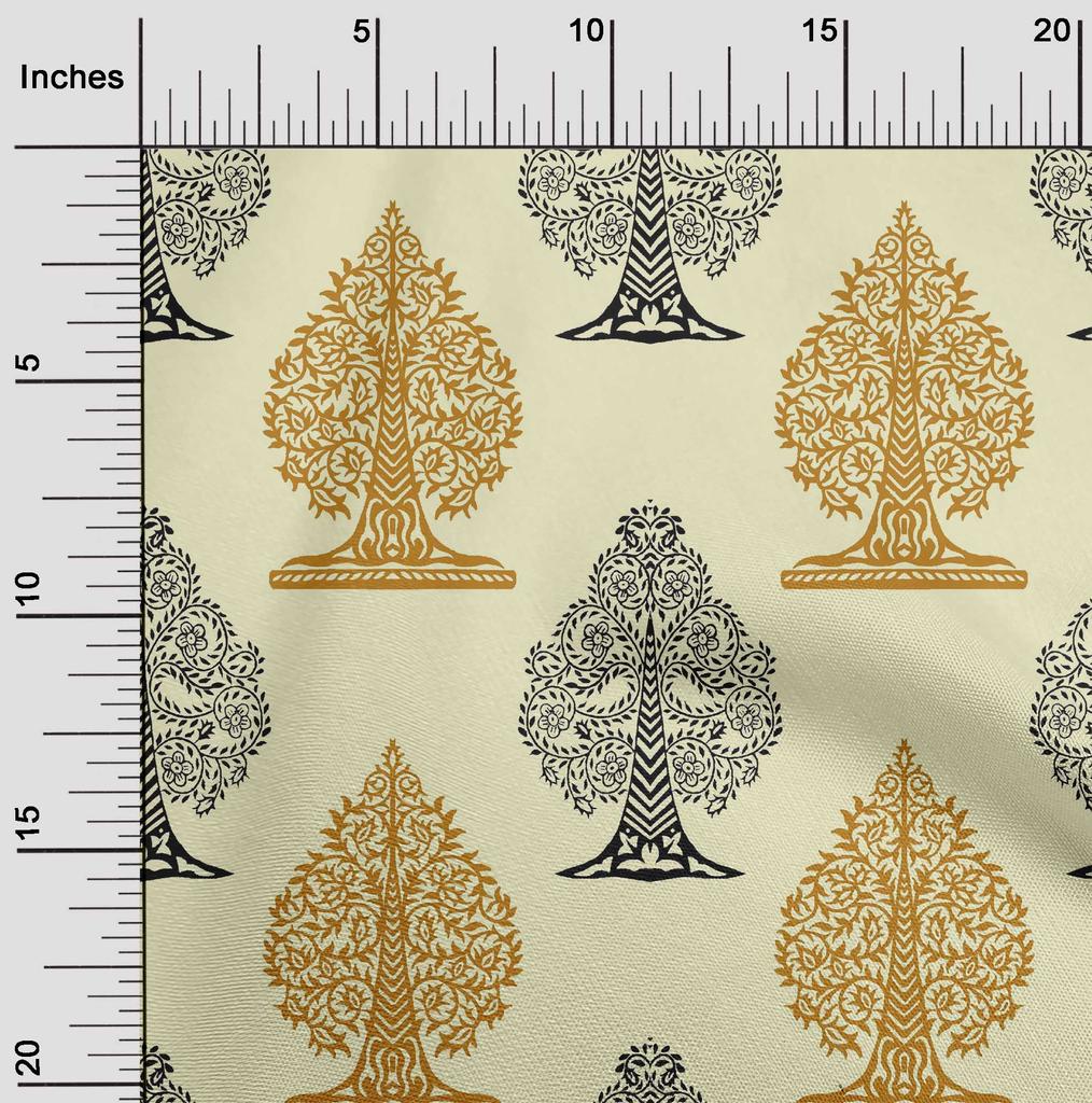 oneOone Cotton Flex Blush Pink Fabric Floral & Flying Swan Block Craft Projects Decor Fabric Printed By The Yard 40 Inch