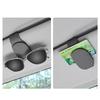 Car Glasses Clip Sun Visor Multifunctional Storage Ticket Business Card Holder Leather Glasses Case Clip Car Accessories