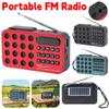 Portable FM Radio Receiver Bluetooth Wireless Speakers Solar Charging Multifunctional Radio Support USB TF Card Music Player