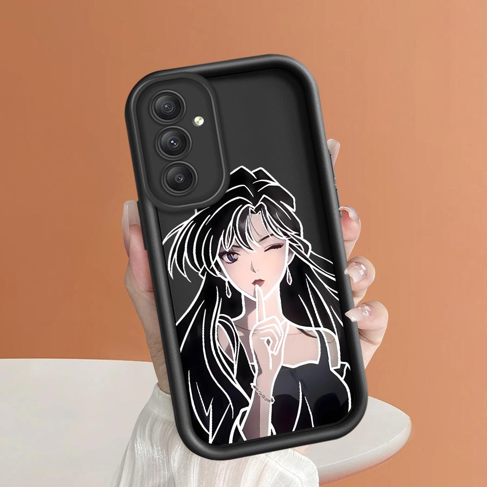 Soft Silicone Square Ladder Printing Pattern Phone Casing Full Cover Camera Shockproof Protection Rubber Case for Samsung