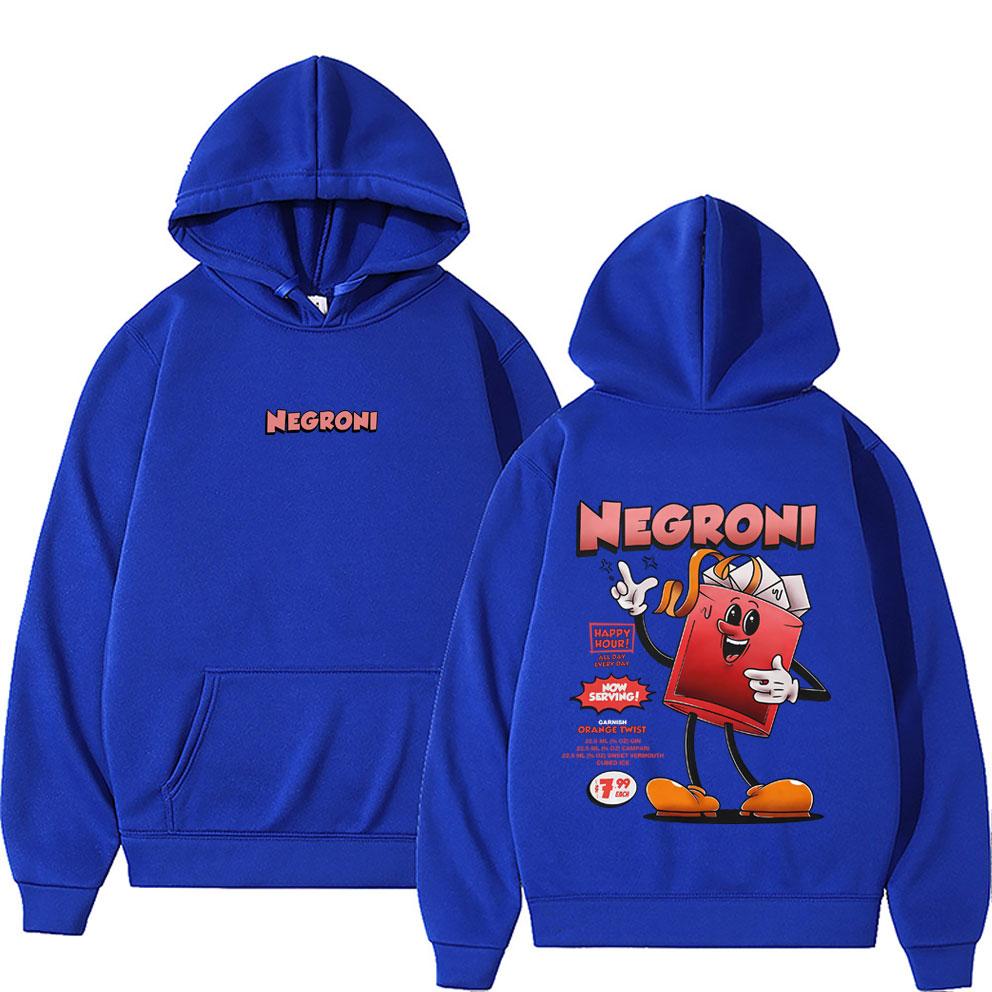 Negroni Cocktail Funny Meme Hoodie Men Women Casual Vintage Oversized Sweatshirt Unisex Humor Pullover Hoodies