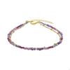 Bracelet De Cheville - Luxenter - Miwa - Cristal Violet - Or Jaune 18 Carats - 20 Cm + 3 Cm