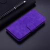 Solid Color Skin Leather Phone Wallet Case Book Stand For Infinix Tecno Nokia Sony LG Women Men Purple Card Slot Magnetic Shockproof Flip Cover Bag