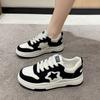Spring New Rubber Soft Bottom Color Matching Fashion Flat Casual Sneaker College Style Star Pattern Sneakers Female Fashion