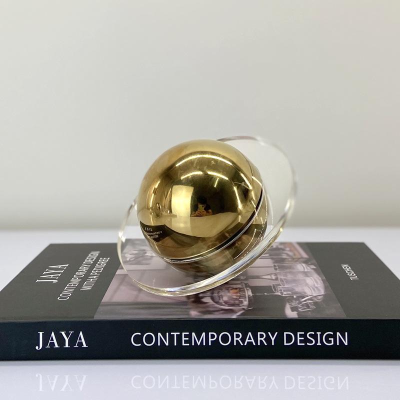 Simple Modern Silver Gold Crystal Decorative Ball Ornaments Creative Paper Weight Study Room Model Room Desktop Decoration