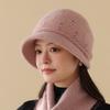 Hat Women's Knitted Wool Hat Fashionable and Versatile Warm Hat Short Brimmed Baseball Cap Fashionable New Autumn and Winter