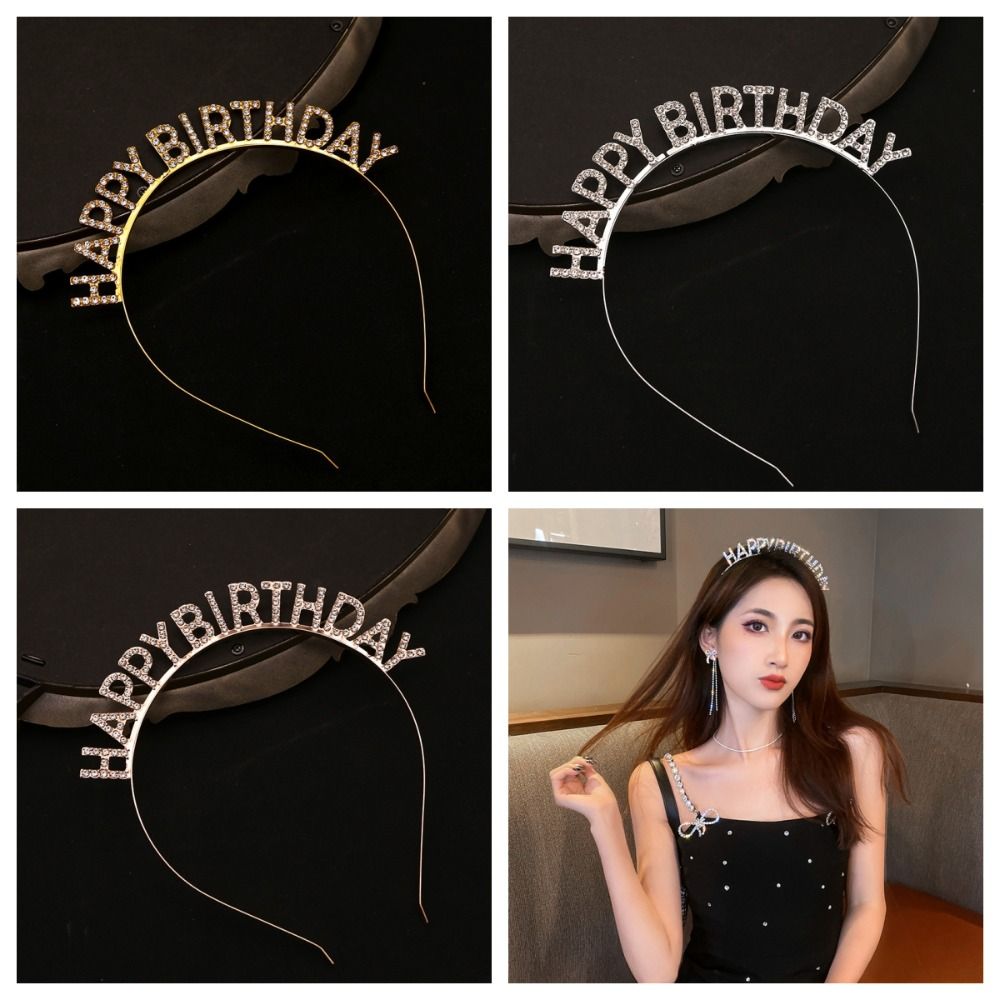 Birthday Gift Birthday Queen Headband Female Jewelry Birthday Hair Hoop Crown Women