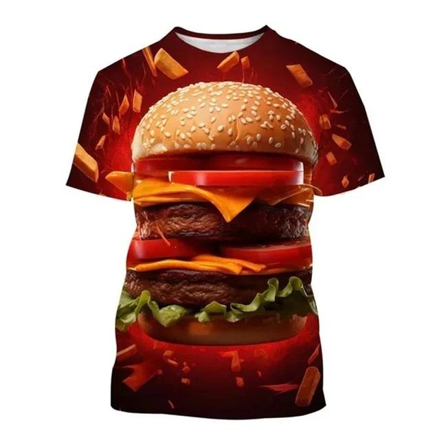 Летняя мода The Hamburg Picture Футболки для мужчин Повседневные футболки с 3D-принтом Хип-хоп Личность Круглый вырез Короткие рукава Топы