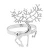 Xmas Napkin Rings Deer Shaped Holders Buckles Party Serviette Christmas Decoration Supplies 1/6 PCS