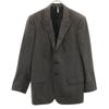 Made In Italy Check Pattern Tailored Jacket 50 Gray Men's Used