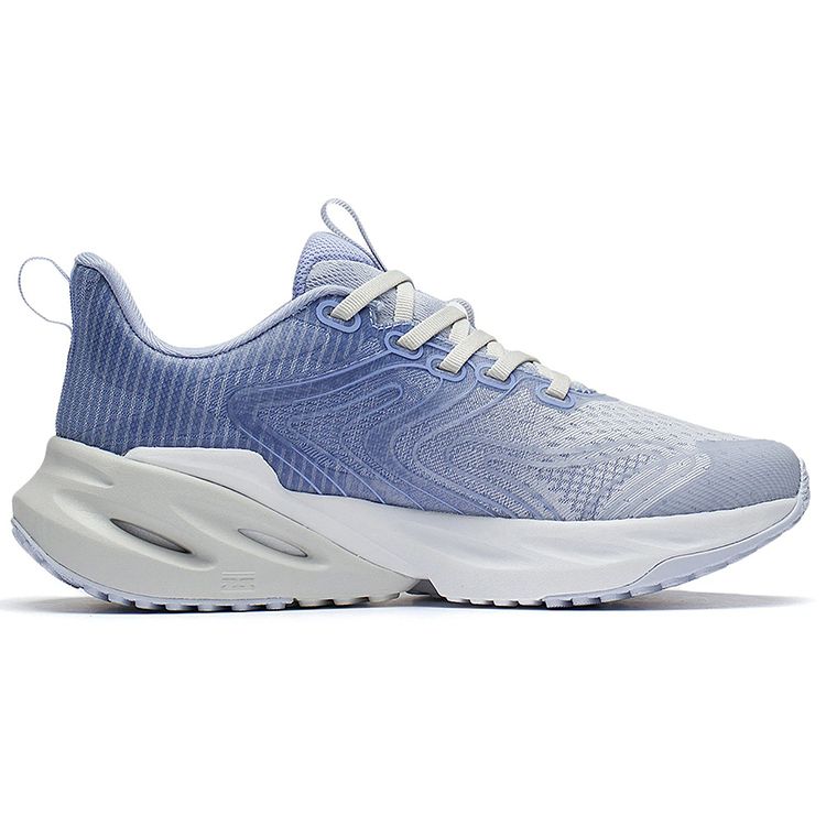 Li Ning Eazgo Comfortable Shock Absorption Low Top Running Shoes Women Sneakers Blue Gray ARES024-2