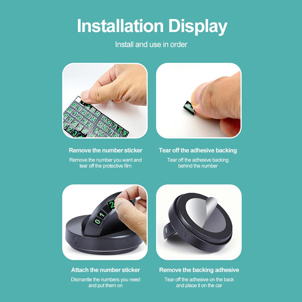 Rotatable Car Phone Holder Stand Desk Dashboard Sticking Smartphone Support GPS Navigation Car Mount With Parking Phone Number Plate