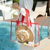 1PC Tote Bag Transparent Travel Bag Large Capacity Beach Bag Cosmetic Storage Pouch