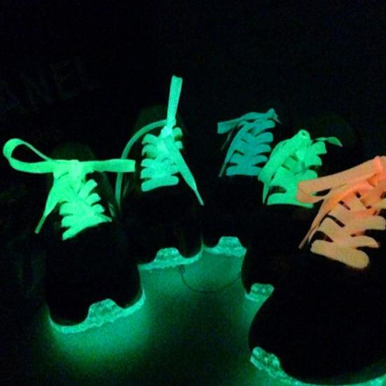 Fashionable 1 Pair Sport Shoes Lace Polyester Neon Color Luminous Fluorescent Shoelaces
