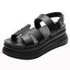 7CM Luxury Designers 2024 Fashion Leather Women Platform Sandals Chunky Sports Wedge Shoes For Woman Summer Students Shoes Large