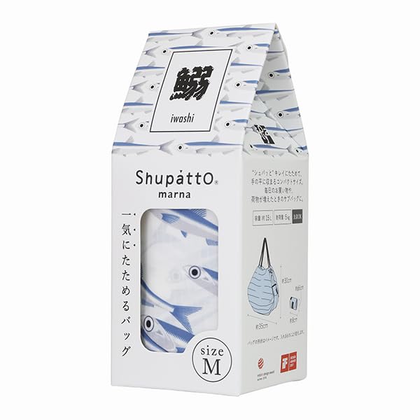 Itoya Compact Bag M [Shupatto] (White, Blue)