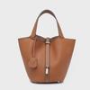 2024 Autumn Large Capacity Hand-Held Cowhide Bucket Bag