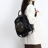 Female Embroidered Backpack Multi-Use Leather Backpack Student Schoolbag