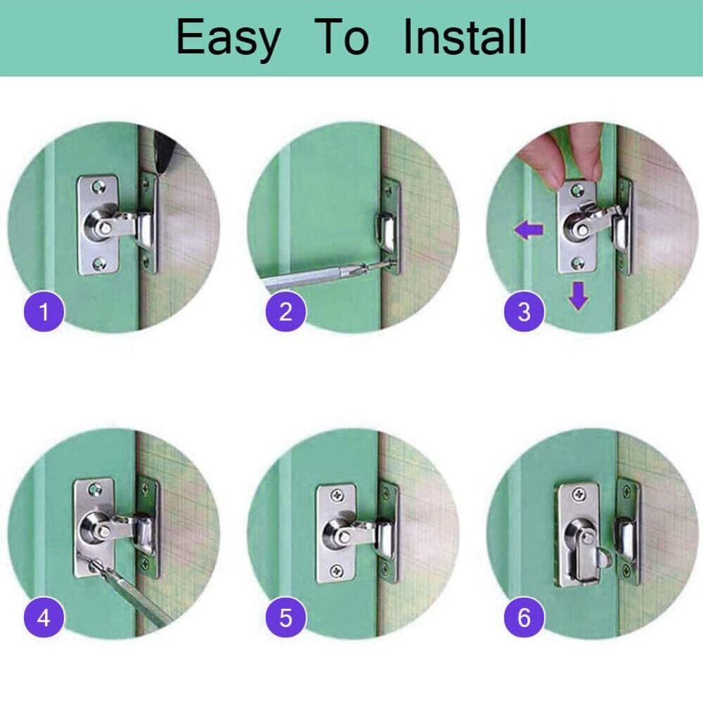 Safety Right Angle Stainless Steel Door Locks Bolt Door Buckles Door Hasp Door Latch