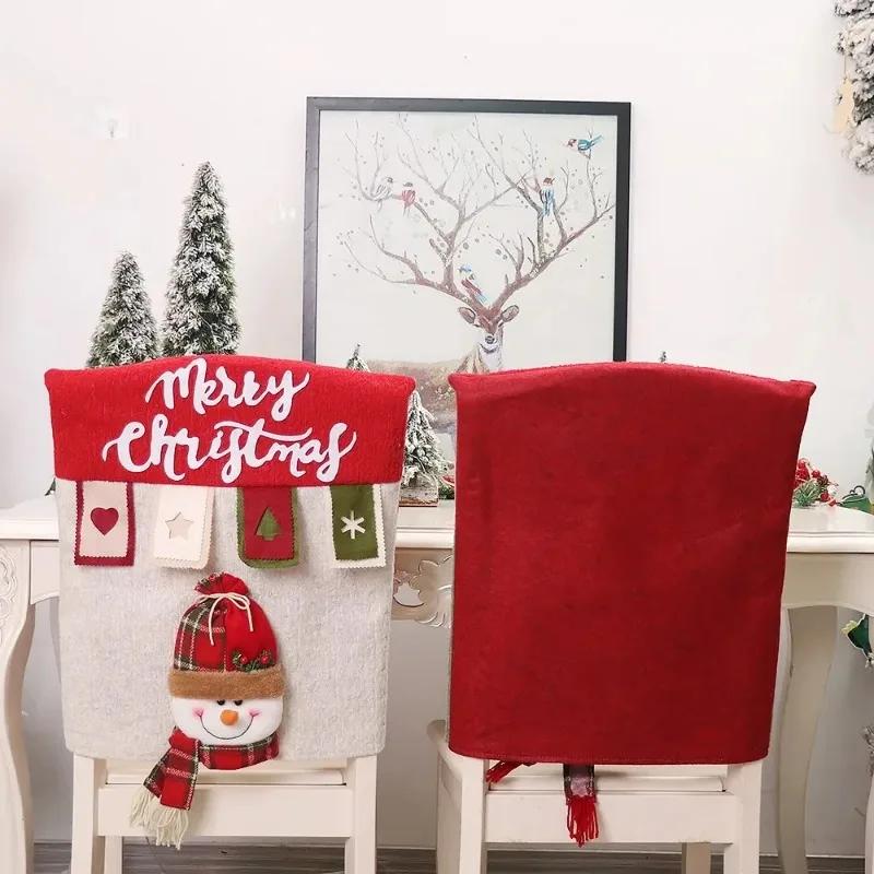 Christmas Chair Decoration Set Home Christmas Decoration Cartoon Chair Set Christmas Decoration Supplies Christma Chair Cover