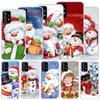 Merry Christmas Cartoon Cute Snow Soft Case For Samsung Galaxy A52 A53 A32 A22 A12 5G Phone Cover A33 A23 A13 A72 A73 A02S A03S