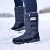 Trendy Men's Mid-calf Boots Outdoor Waterproof Snow Boot Plush Warm Casual Cotton Boots for Men Non-slip Platform Botas Big Size