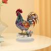 Acrylic Animal Statue Ornament 2D Flat Miniatures Figurine Sculpture Crafts Rooster Ornament  Home